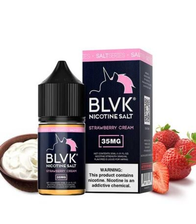 سالت بی ال وی کی توت فرنگی خامه BLVK Strawberry Cream Saltnic