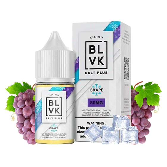 سالت پلاس بی ال وی کی انگور یخ BLVK Salt Plus Grape Saltnic