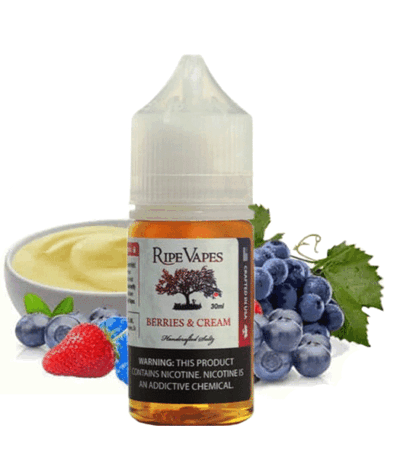 سالت نیکوتین توت فرنگی خامه رایپ ویپز Ripe Vapes Berries & Cream Saltnic