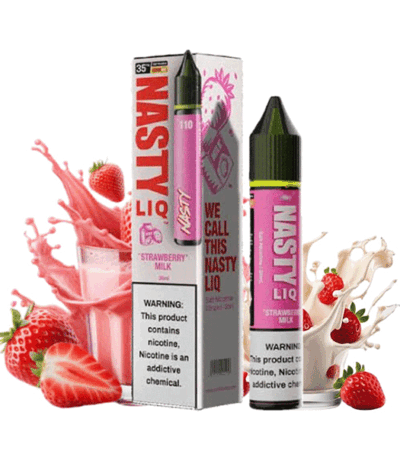 سالت نیکوتین شیر توت فرنگی نستی Nasty LIQ 110 Strawberry Milk Saltnic