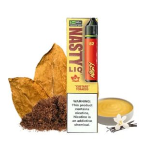 سالت نیکوتین تنباکو خامه نستی Nasty LIQ 82 Custard Tobacco Saltnic