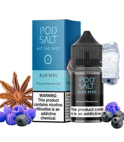 سالت نیکوتین تمشک بلوبری یخ پاد سالت Pod Salt Blue Berg