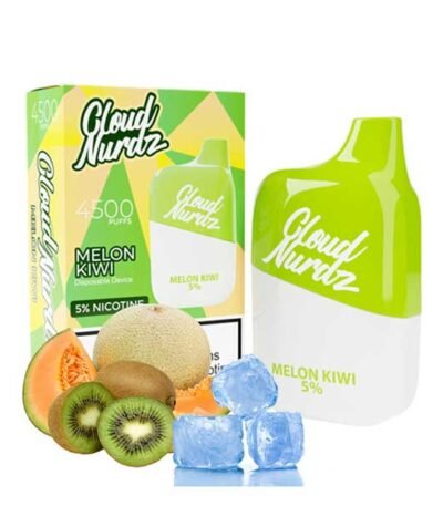 پاد یکبار مصرف کلود نوردز ۴۵۰۰ پاف ملون کیوی آیس Cloud Nurdz Melon Kiwi Ice 4500 Puff Disposable