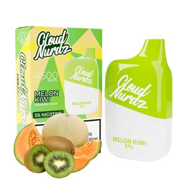 پاد یکبار مصرف کلود نوردز ۴۵۰۰ پاف ملون کیوی Cloud Nurdz Melon Kiwi 4500 Puff Disposable