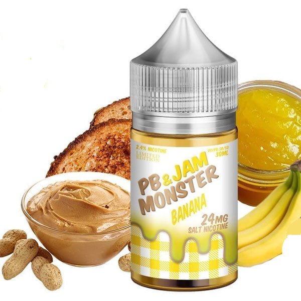 سالت نیکوتین موز و کره بادام زمینی مانستر PB & Jam Monster Banana