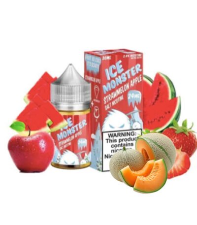 سالت نیکوتین توت فرنگی سیب ملون یخ مانستر Monster Strawmelon Apple ICE