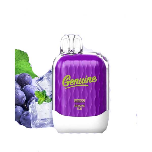 پاد یکبار مصرف جنیون ۸۰۰۰ پاف انگور یخ Genuine Grape Ice 8000 Puff Disposable