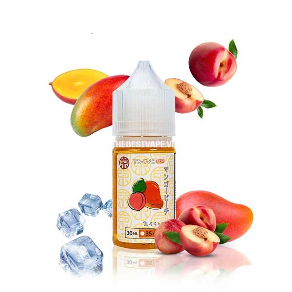 سالت نیکوتین انبه هلو یخ توکیو Tokyo Mango Peach Iced Saltnic