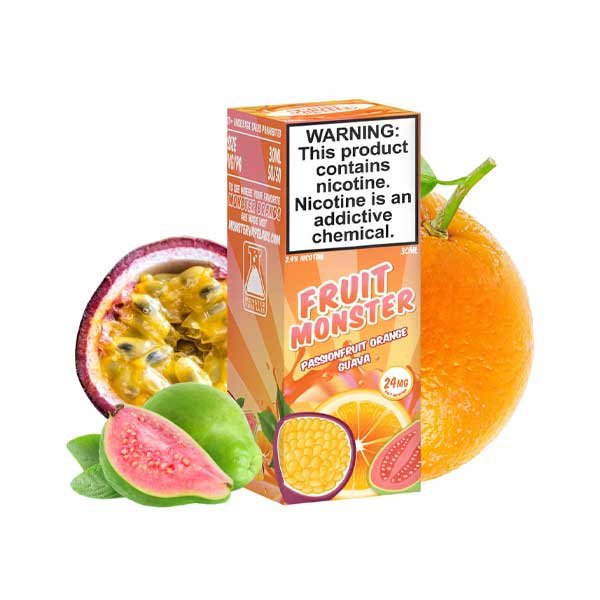 سالت نیکوتین پشن فروت پرتقال گواوا مانستر Monster Passion Fruit Orange GUava