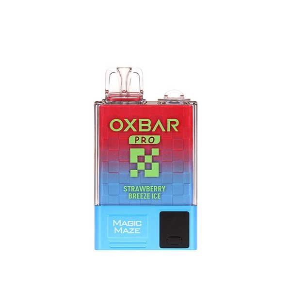 پاد یکبار مصرف ۱۰۰۰۰ پاف اوکسبار توت فرنگی یخ Oxbar Strawberry Breeze 10000 Puff Disposable