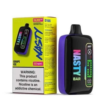 پاد یکبار مصرف نستی ۲۰۰۰۰ پاف انگور یخ Nasty 20000 Puff