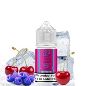 سالت نیکوتین گیلاس تمشک یخ پادسالت Pod Salt Blue Razz Cherry Blast Ice