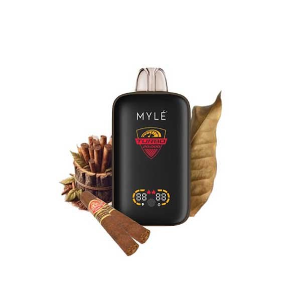 پاد یکبار مصرف مایل توربو ۲۰۰۰۰ پاف تنباکو کوبایی Myle Turbo Cuban Tobacco Disposable