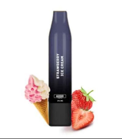 پاد یکبار مصرف دی پی اس ۶۰۰۰ پاف توت فرنگی خامه یخ Dps Strawberry Ice Cream