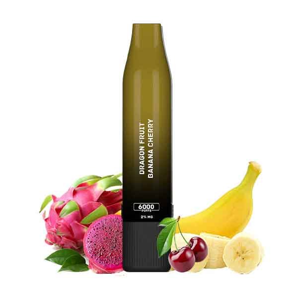 پاد یکبار مصرف دی پی اس ۶۰۰۰ پاف دراگون فروت موز گیلاس Dps Dragon Fruit Banana Cherry