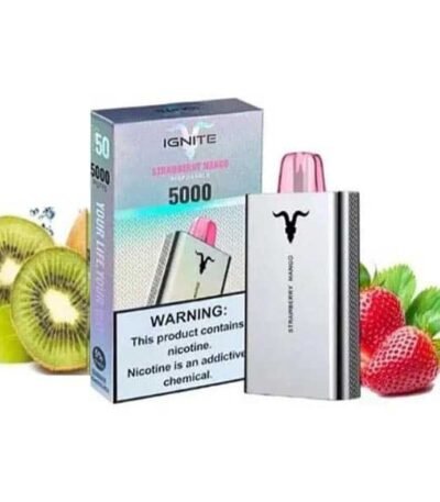 پاد یکبار مصرف کیوی توت فرنگی ایگنایت ۵۰۰۰ پاف Ignite V50 Kiwi Strawberry 5000 Disposable
