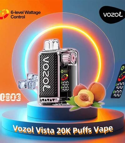پاد یکبار مصرف هلو یخ وزول ۲۰۰۰۰ پاف Vozol Vista Peach Ice 20000 Disposable