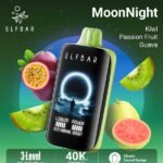 پاد یکبار مصرف الف بار ۴۰۰۰۰ پاف کیوی پشن فروت گواوا Elf Bar Moonnight Kiwi Passionfruit Guava 40000 Disposable