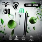پاد یکبار مصرف سیب سبز ایگنایت ۵۰۰۰ پاف Ignite V50 Green Apple 5000 Disposable