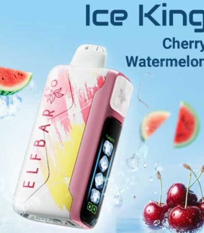 پاد یکبار مصرف آلبالو هندوانه الف بار ۳۰۰۰۰ پاف Elf Bar Ice King 30000 Cherry Watermelon Disposable