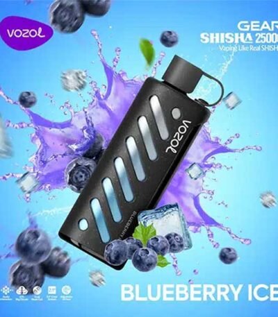 ویپ یکبار مصرف بلوبری یخ وزول ۲۵۰۰۰ پاف Vozol Gear Shisha 25000 Blueberry Ice Disposable