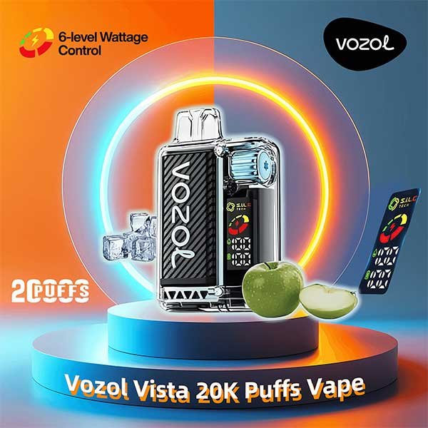 پاد یکبار مصرف سیب ترش یخ وزول ۲۰۰۰۰ پاف Vozol Vista Sour Apple Ice 20000 Disposable