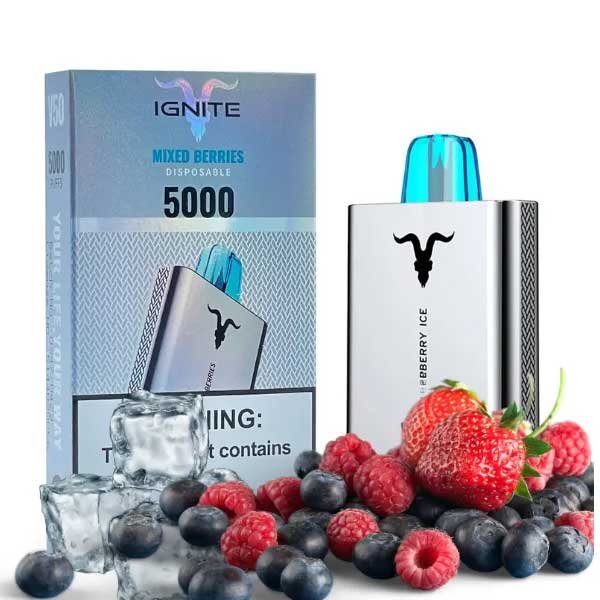 پاد یکبار مصرف میکس بری ایگنایت ۵۰۰۰ پاف Ignite V50 Mixed Berries 5000 Disposable
