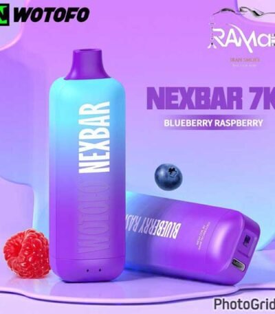 پاد یکبار مصرف ۷۰۰۰ پاف نکس بار بلوبری رزبری Nexbar Blueberry Raspberry 7000 Disposable
