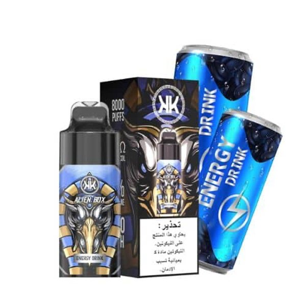 پاد یکبار مصرف انرژی زا Alien Box Energy KK Energi Drink 8000 puffs