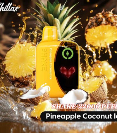 پاد یکبار مصرف چیلاکس شیک آناناس نارگیل یخ Chillax Shake Pineapple Coconut Ice 22000 Puffs