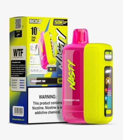 پاد یکبار مصرف نستی بولت توت‌فرنگی کیوی Nasty Bolt Strawberry Kiwi 50000 Puffs