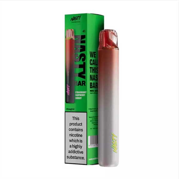 پاد یکبار مصرف نستی توت‌فرنگی تمشک گیلاس Nasty Strawberry Raspberry Cherry 1200 Puffs