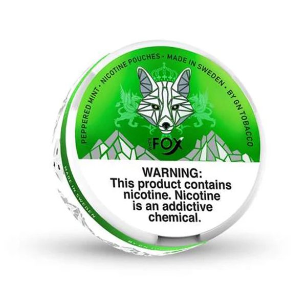 نیکوتین پچ وایت فوکس نعنا فلفلی White Fox Peppered Mint Nicotine Pouch نیکوتین پچ وایت فوکس نعنا فلفلی White Fox Peppered Mint Nicotine Pouch