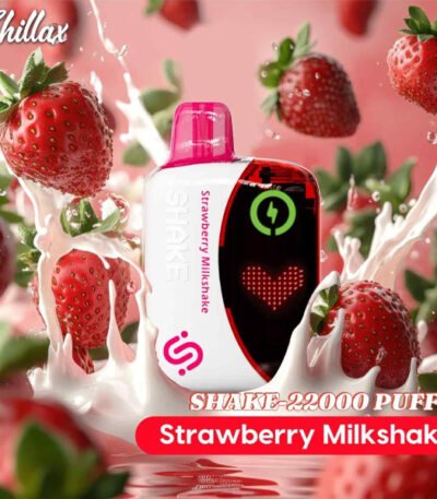 پاد یکبار مصرف چیلاکس شیک شیر شیک توت فرنگی Chillax Shake Strawberry Milkshake 22000 Puffs