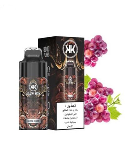 پاد یکبار مصرف انگور انرژی Alien Box Energy KK Grape Burst 8000 Puffs