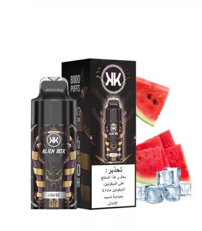 پاد یکبار مصرف هندوانه یخ انرژی Alien Box Energy KK Lush Ice 8000 Puffs